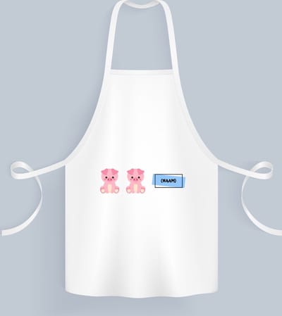 Akyol - varkens met eigen naam Keukenschort - Varken - dieren liefhebbers - leuke cadeau voor iemand die van houdt van biggen - verjaardagscadeau - kado - gift - 82 bij 71 cm