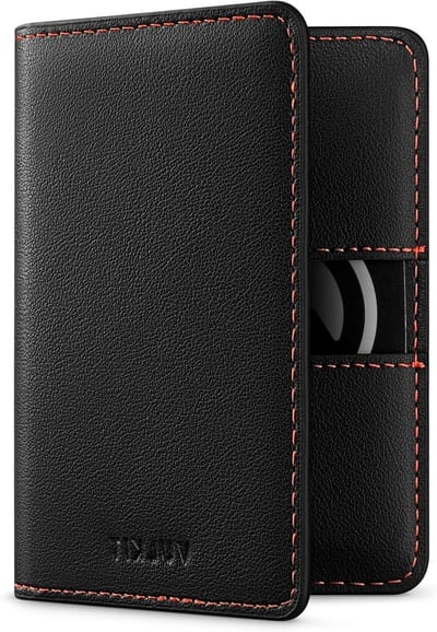Leren Slimme Bifold Creditcardhouder voor Maximaal 8 Kaarten, Zwart, Compact en Stijlvol