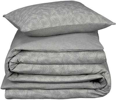 De Witte Lietaer Dekbedovertrek Katoen Flanel Alvaro - Hotelmaat - 260 x 240 cm - Grijs