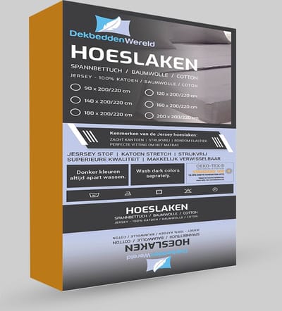 Dekbeddenwereld Jersey Stretch Hoeslaken - Extra Stretch Jersey Hoeslaken voor Matrassen – Premium Zacht, Ademend en Duurzaam met Elastiek Rondom voor een Veilige, Kreukvrije Pasvorm en Dagelijks Slaapcomfort - okergeel - 90 cm x 200 cm