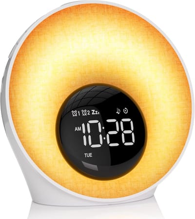 Daglichtwekker - Lichtwekker Zonsopgang - Rustig Wakker Worden - 4-in-1 Multifunctioneel - 14 Kleuren - Wit