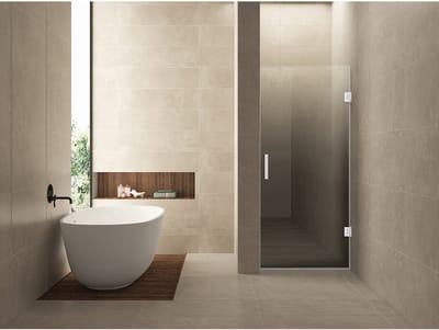 Wiesbaden Less Nisdeur Rechts - 700x2000x8mm - Nano - Spiegelrook naar Helder Glas - Mat Wit