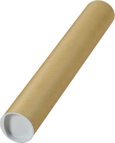 Verzendkoker, ft 43 x 6 cm, bruin 24 stuks