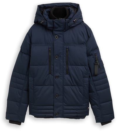 Tom Tailor - Pufferjas met afneembare capuchon - Maat XXL - sky captain blue