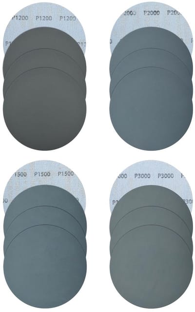 Schuurpapier Klittenband Schijven 125mm Polijsten Correlaties 1200 tot 3000 voor Excentrische Schuurmachines 40 Stuks