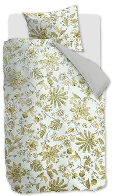 Snoozing Alessia Dekbedovertrek - Eenpersoons - 140x200/220 cm - Green