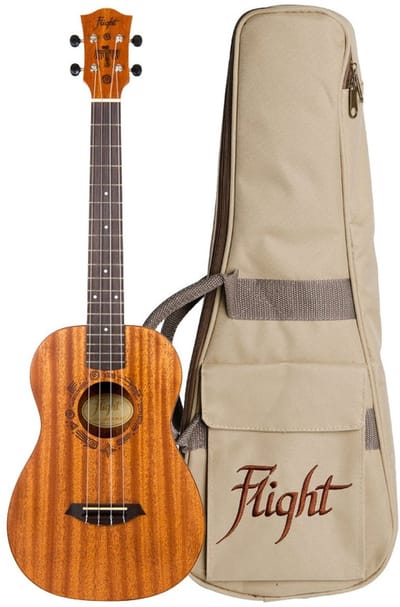 Flight DUB38 EQ-A Baritone Ukulele elektrisch-akoestische ukelele met actieve pickup
