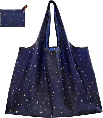 Vouwbare Herbruikbare Boodschappentas - Groot 53 x 66 cm - Lichtgewicht en Wasbaar - Ideaal voor Dagelijks Gebruik - SnelShoppen