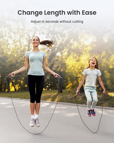Famanu Intelligent springtouw met teller, verstelbare draadloze springtouwen, app-gegevensanalyse, snelheidspringtouw voor fitness, trainingsuitrusting voor vrouwen, mannen en kinderen
