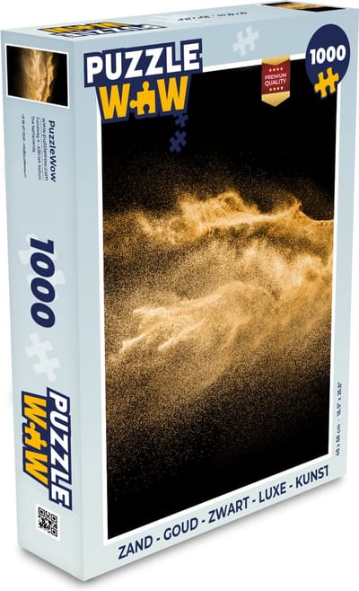 Puzzel Zand - Goud - Zwart - Luxe - Kunst - Legpuzzel - Puzzel 1000 stukjes volwassenen
