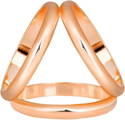 Fako Bijoux® - Sjaalklem - Sjaal Klem - Sjaal Ring - Trio Classic - 23x23mm - Rosé Goudkleurig