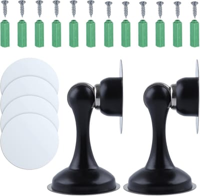 Magnetische Deurstoppers - Deurhouders Deurvastzetters - Deuren Open Houden - Roestvrij Staal - 2 stuks - Zilver