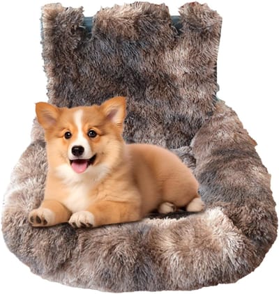 Hondenautostoel - Puppykussen Huisdierstoel - Veilig Reizen - Antislip Onderkant - 60 x 60 cm - Bruin