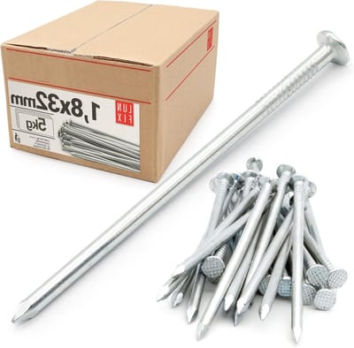 Stalen Spijkers - Houtnagels Draadnagels - Bouwwerkzaamheden - Gegalvaniseerde Bescherming - 1.8 x 32 mm - Zilver