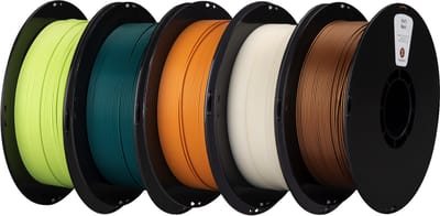 Kexcelled PLA Combideal 5 x 1kg = 5kg PIEKGROEN, DONKERGROEN, LICHTBRUIN, NATUREL & KOPER 3D Printer filament NIEUWE COMBI!