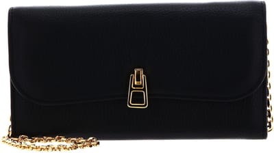 COCCINELLE Leren Portemonnee Magie Mini Bag Wallet Grained Leather Noir Zwart
