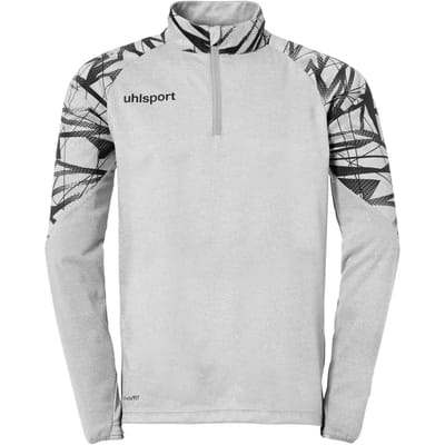 Uhlsport Goal 25 Ziptop Kinderen - Donkergrijs Gemeleerd / Zwart | Maat: 128