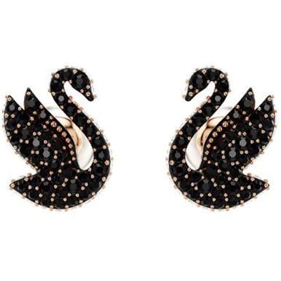 Swarovski Zwaan Patroon Oorbellen Dames oorbellen Zwart 5684608 Box (Random Color) black