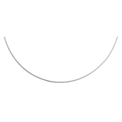Lucardi Dames Ketting met venetiaanse schakel - Echt Zilver - Ketting - Cadeau - 60 cm - Zilverkleurig