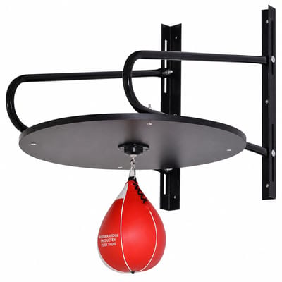 Trendique - Boksbal - Fitness - Speedball - In hoogte verstelbaar platform - Draaibare wandbevestiging - Stevige stalen constructie