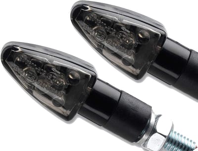 Universele Mini LED Knipperlichten Zwart Kort 12V E-Gekeurd voor Motorfiets Scooter Quad