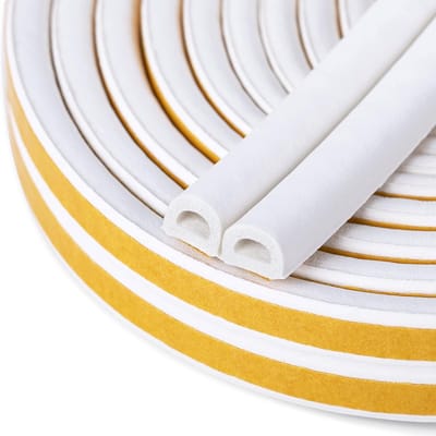 Tochtstrips Deur & Raam - Hoogwaardig Schuim Dichtingsstrip - Winddicht Waterdicht Stofdicht - Bespaar Energie in Winter - 2 rollen - 6 meter per rol - Zelfklevende achterkant