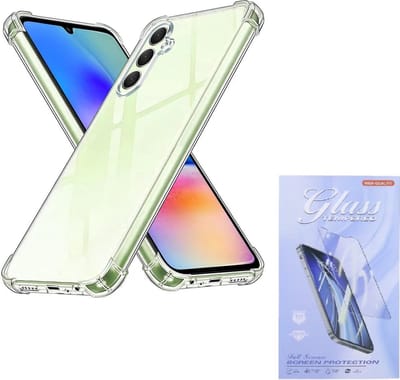 Shockproof Hoesje Geschikt voor: Samsung Galaxy A15 - Anti -Shock Silicone - Transparant + 1x Screenprotector