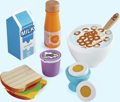 Hape Ontbijtset van Hout – 13-delig Speelkeukenaccessoire voor Kinderen vanaf 3 Jaar