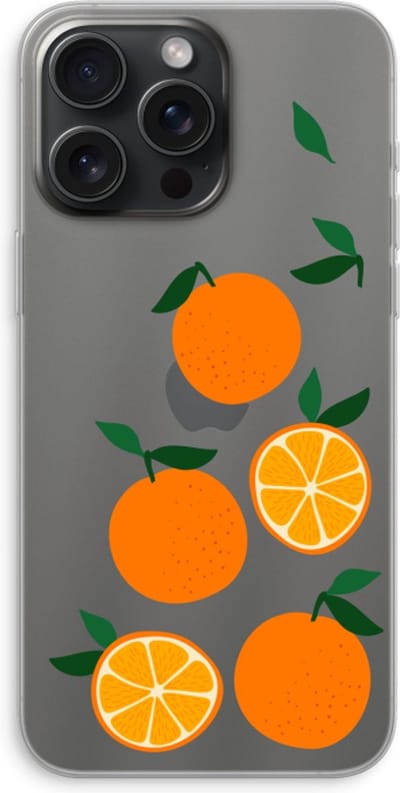 Case Company® - Hoesje geschikt voor iPhone 15 Pro Max hoesje - Will you be my clementine - Soft Cover Telefoonhoesje - Bescherming aan alle Kanten en Schermrand