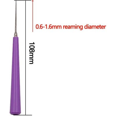 Diamant Verruimingsnaald Boor Slijpen Vormgegeven Vijl DIY Vergroting Kralengat Verruimer Parels Kristallen Sieraden Jades Bewerkingstool S purple