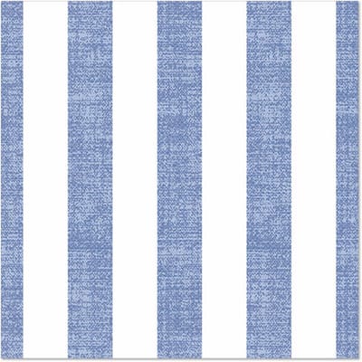 50 Servetten ROYAL Collection 1/4 vouw 40 cm x 40 cm blauw Lines