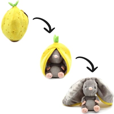 Flipetz - 2-in-1 Knuffel - Rocket de Muis / Citroen - 15 x 13 x 22 cm - Les Déglingos
