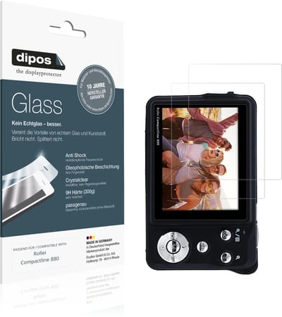 dipos – 2x Pantserfolie geschikt voor Rollei Compactline 880 | 9H Screenprotector
