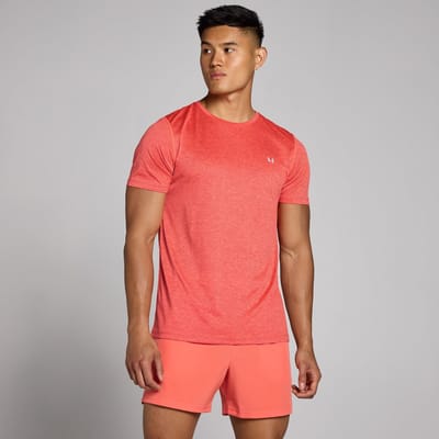 MP Tempo gemêleerd T-shirt voor heren - Koraalrood - S
