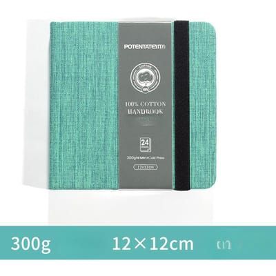 100% Katoen Vierkant Aquarelpapier Boek 12cmx12cm(4,7x4,7 inch )24 vellen 300g (140 pond) Kunst Tekenpapier Schetsboek 12cmx12cm