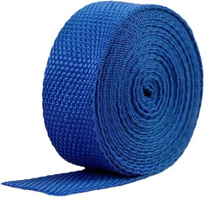 Schuine bindingsband - Visgraatband Twill - Tas handvatten maken - Hoge breeksterkte - 25 mm breed - Blauw