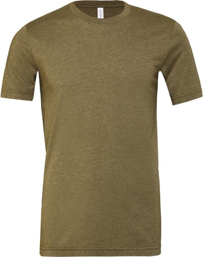 Bella+Canvas Unisex Heather CVC Short Sleeve Tee CV3001CVC - Heather Olive - L