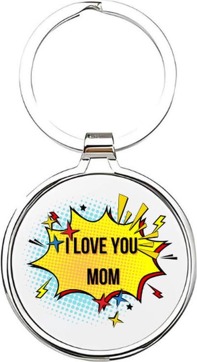Akyol - I love you mom Sleutelhanger - mama - Moeders - Moeder sleutelhanger - mama sleutelhanger - Sleutelhanger mam - Familie sleutelhanger - moederdag cadeautje - Mama cadeau - mom - stiefmoeder - schoonmoeder - mothersday - 4 x 7,5 CM