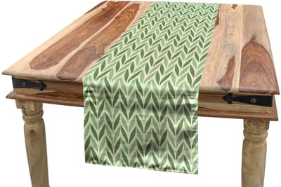 ABAKUHAUS Tuintafel-loper – Groen Lichtgroen – 40x180 cm – Wasbaar