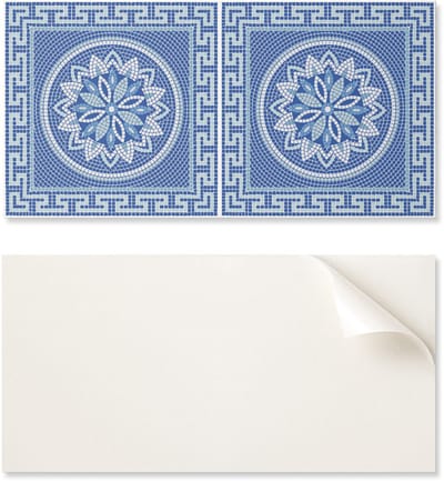 Zelfklevende wanddecoratie voor de woonkamer, 100x50 cm, bloemenmozaïek