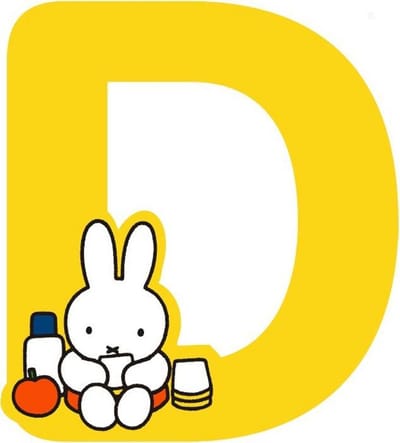 Nijntje houten letter "D"