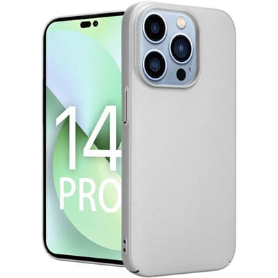 ShieldCase telefoonhoesje geschikt voor Apple iPhone 14 Pro ultra thin case - zilver - Dun hoesje - Ultra dunne case - Backcover hoesje - Shockproof dun hoesje