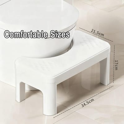 Toiletkruk - Voetenbankje - Verbeteren stoelgang - Ergonomisch ontwerp - 17 cm hoogte - Wit