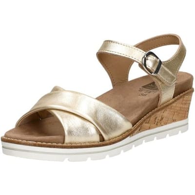 SUB55 Comfort Collection Klara 02 Sandalen Plat - Goudkleur - Maat 38