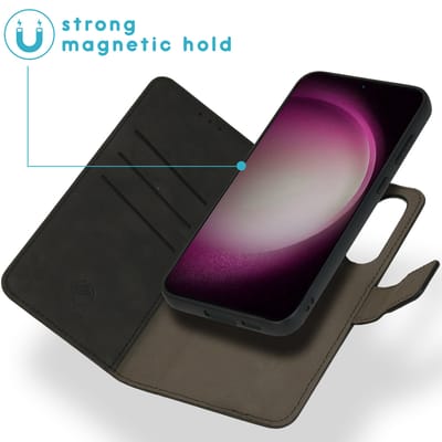 imoshion Hoesje - Geschikt voor Samsung Galaxy S23 FE - Uitneembare 2-in-1 Luxe Bookcase - Zwart