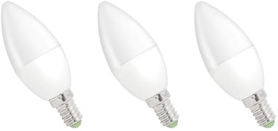 Spectrum LED Kaarslamp E14 4W - 230V - 340 Lumen - 4000K Neutraal Wit - Natuurlijk Licht - Energiezuinig - 3 stuks