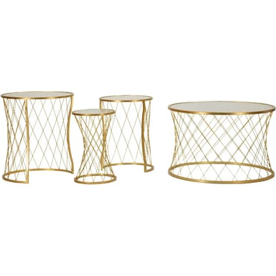 Tafel Noah Gold Set 4 Pcs Ø 70×45 cm