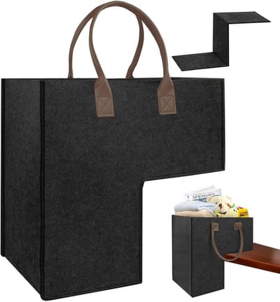 Trap Opbergmand - Opbergkoffer Treden - Huis Ordenen - L-vormig Design - 40 x 42 cm - Zwart