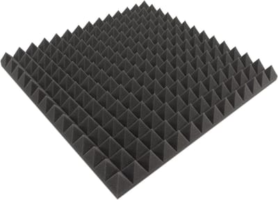 Akoestisch Schuim - Geluidsisolatie Panelen - Geluidsverbetering Ruimte - Piramidale Vorm - 32 Stuks 50x50cm - Antraciet/Zwart