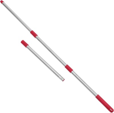 Dweilsteel Vervanging - Schoonmaaksteel - Huishoudelijk Schoonmaken - Verstelbare Lengte - 146 cm - Donkerrood